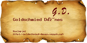 Goldschmied Dénes névjegykártya